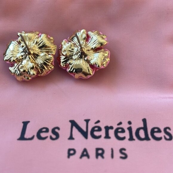 LES NEREIDES Anthropologie  Hand Enamelled Provence Red EARRINGS - Picture 3 of 5
